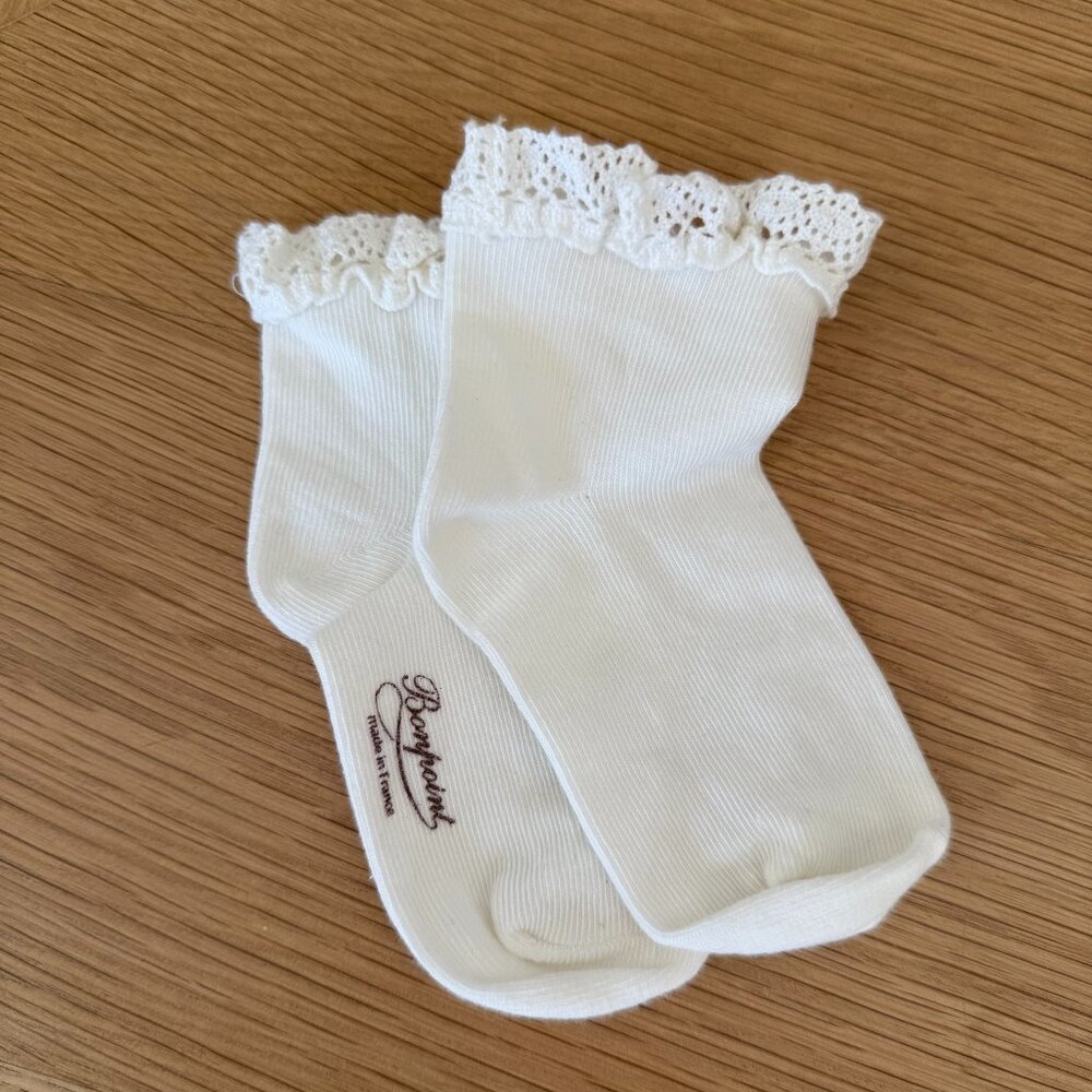 Bonpoint socks - brand new - white - 18 months - 2T